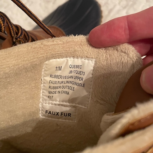 JBU Brown and Blue Winter Rain Boots - Picture 4 of 5